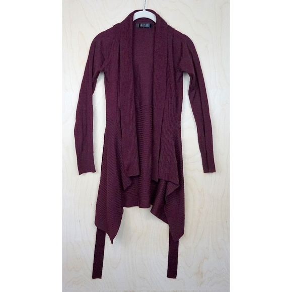 ModCloth (MAK) "Coastal Cafe" Cardigan in "Merlot" - Picture 6 of 7